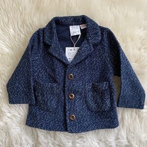 💛2/$30 Zara Boy Knitted Blazer Jacket Size 2/3